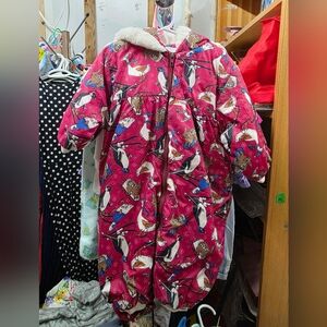 Trader Bay Kids Animal Print Snowsuit Vintage - Red